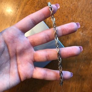Infinity sterling silver bracelet